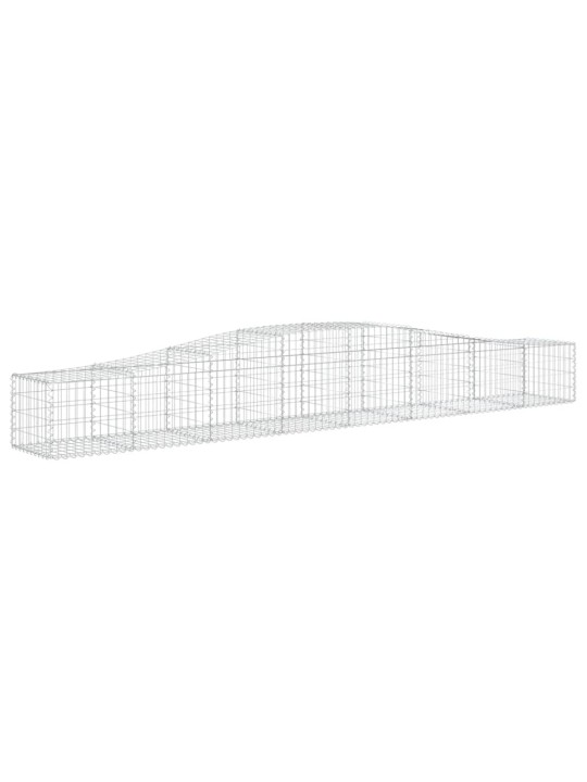 Klenuté gabionové koše 10 ks 400x50x40/60 cm pozinkované železo