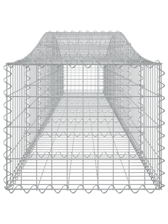 Klenuté gabionové koše 10 ks 400x50x40/60 cm pozinkované železo