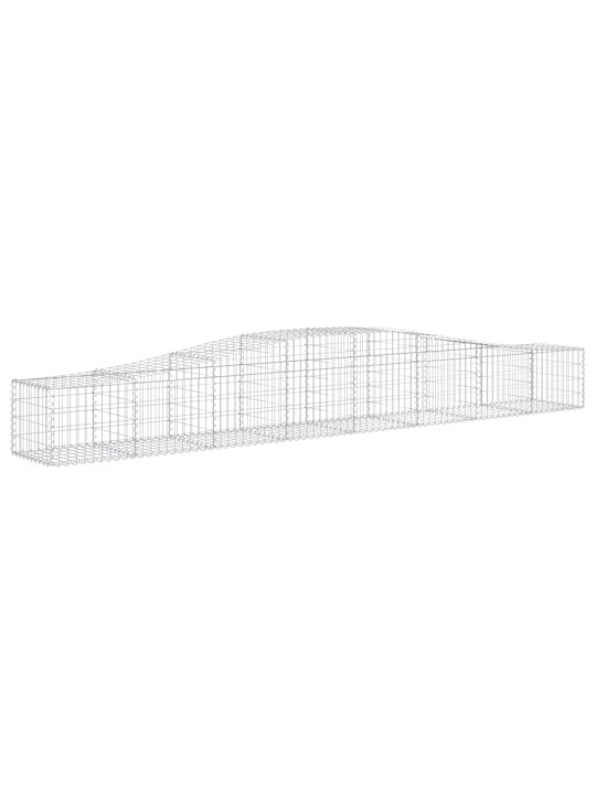 Klenuté gabionové koše 15 ks 400x50x40/60 cm pozinkované železo