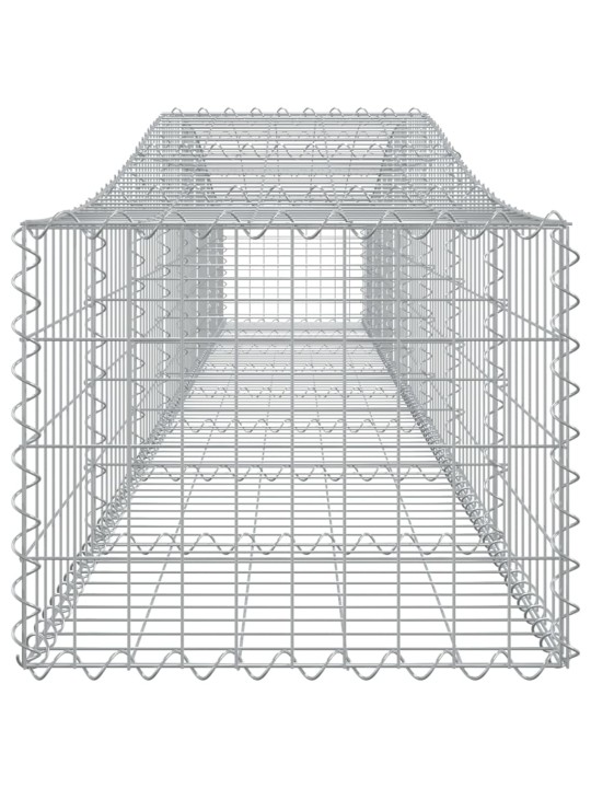Klenuté gabionové koše 15 ks 400x50x40/60 cm pozinkované železo