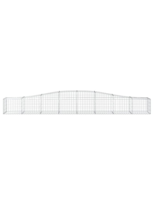 Klenuté gabionové koše 25 ks 400x50x40/60 cm pozinkované železo