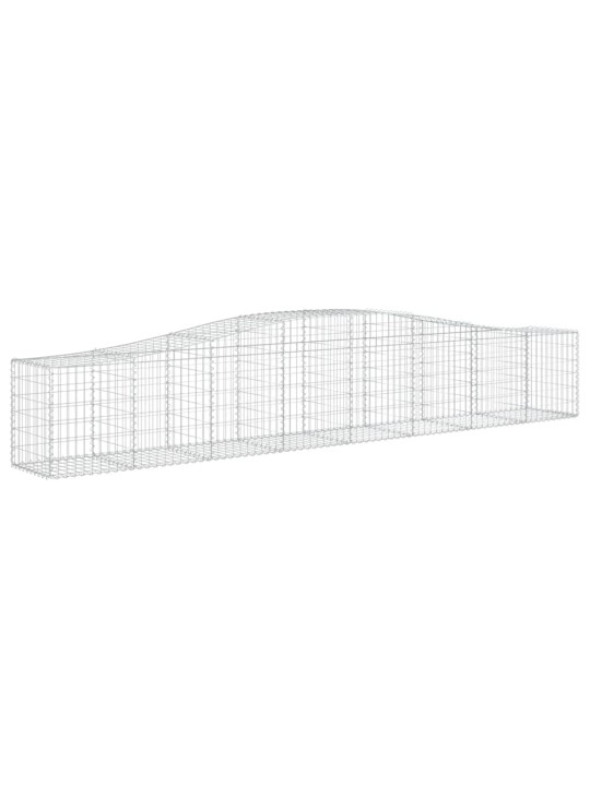 Klenuté gabionové koše 2 ks 400x50x60/80 cm pozinkované železo