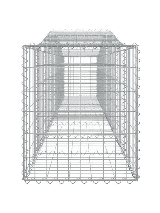 Klenuté gabionové koše 2 ks 400x50x60/80 cm pozinkované železo