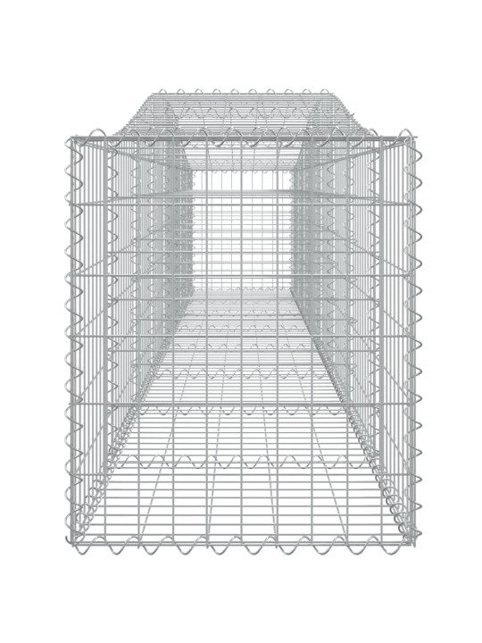 Klenuté gabionové koše 5 ks 400x50x60/80 cm pozinkované železo