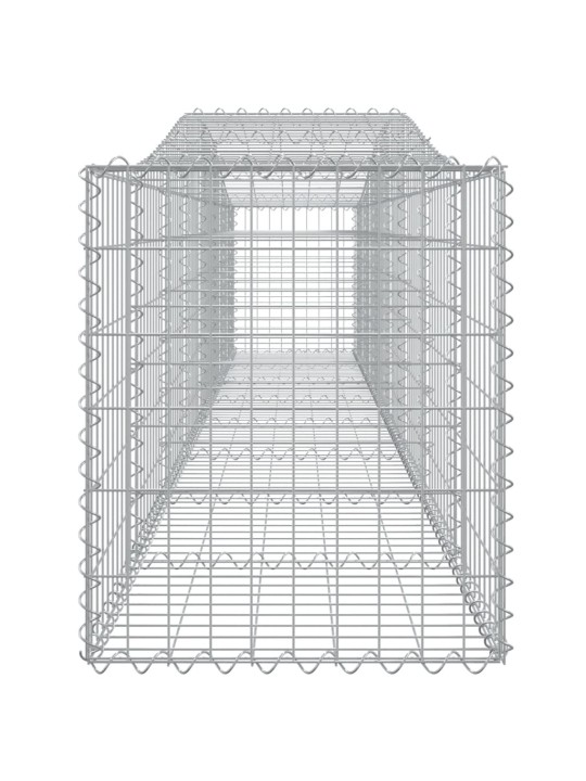 Klenuté gabionové koše 9 ks 400x50x60/80 cm pozinkované železo