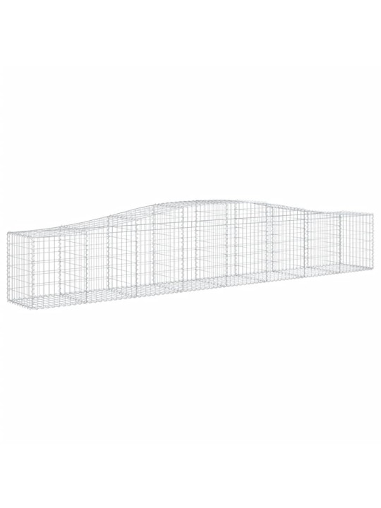 Klenuté gabionové koše 15 ks 400x50x60/80 cm pozinkované železo