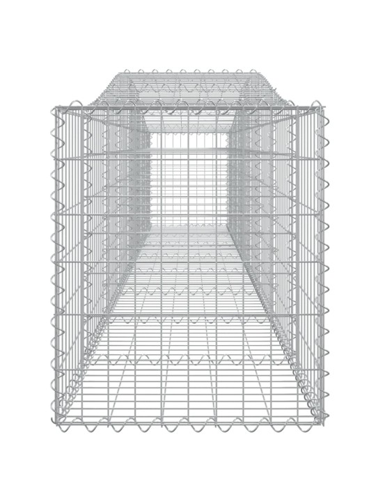 Klenuté gabionové koše 15 ks 400x50x60/80 cm pozinkované železo