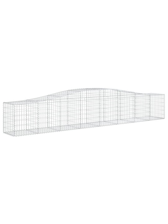 Klenuté gabionové koše 25 ks 400x50x60/80 cm pozinkované železo