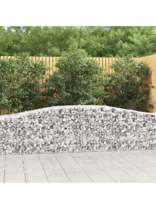 Klenuté gabionové koše 25 ks 400x50x60/80 cm pozinkované železo