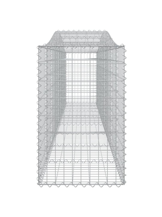 Klenuté gabionové koše 2 ks 400x50x80/100 cm pozinkované železo