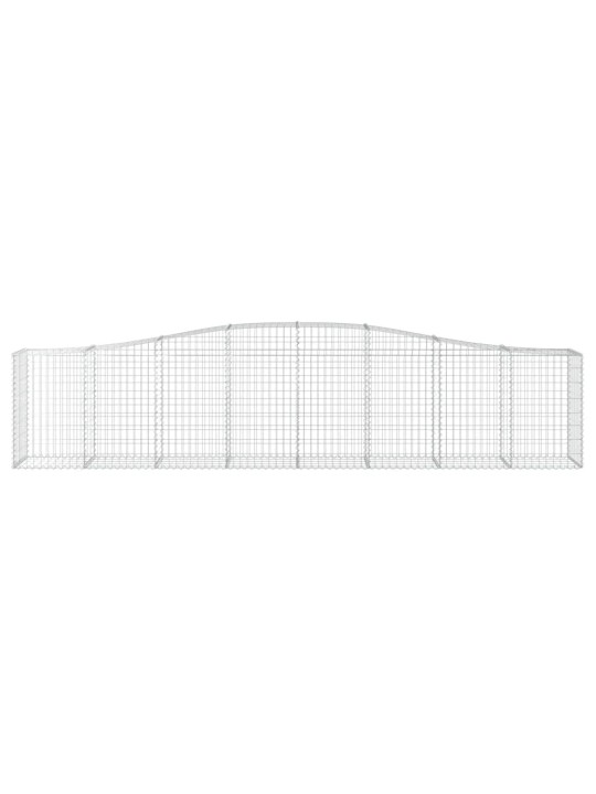 Klenuté gabionové koše 4 ks 400x50x80/100 cm pozinkované železo