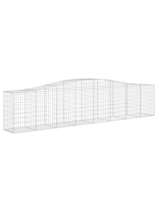 Klenuté gabionové koše 10ks 400x50x80/100 cm pozinkované železo