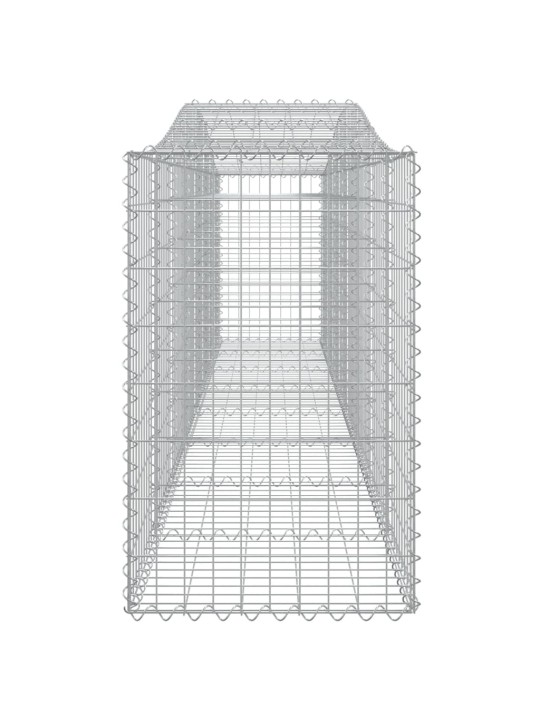 Klenuté gabionové koše 10ks 400x50x80/100 cm pozinkované železo