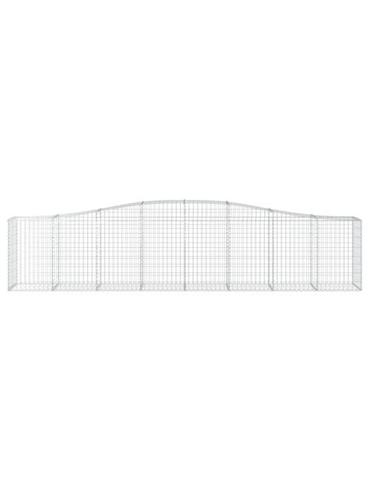 Klenuté gabionové koše 15ks 400x50x80/100 cm pozinkované železo