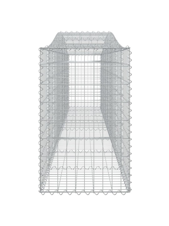 Klenuté gabionové koše 15ks 400x50x80/100 cm pozinkované železo