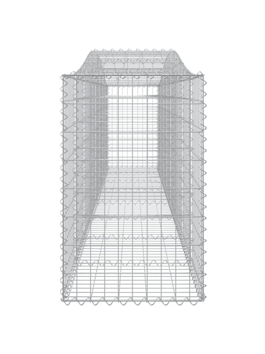 Klenuté gabionové koše 25ks 400x50x80/100 cm pozinkované železo
