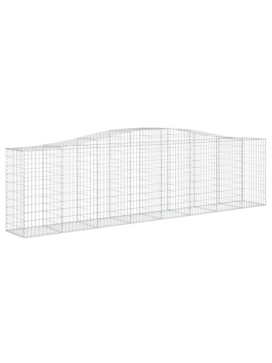 Klenuté gabionové koše 2 ks 400x50x100/120cm pozinkované železo