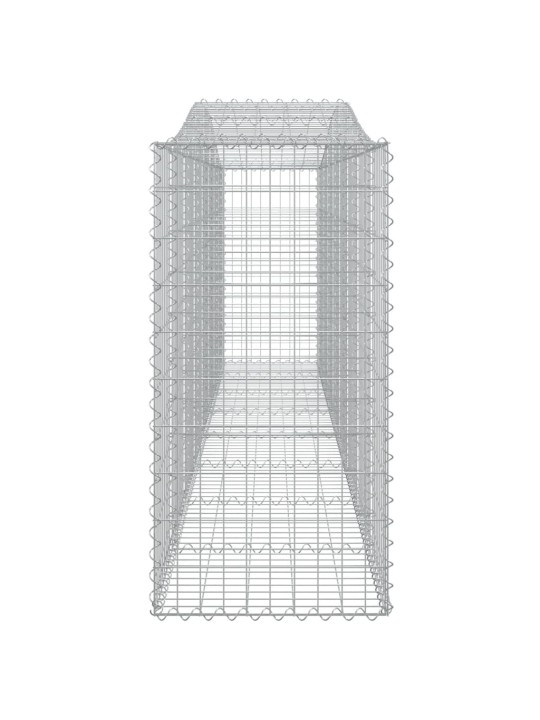 Klenuté gabionové koše 5 ks 400x50x100/120cm pozinkované železo