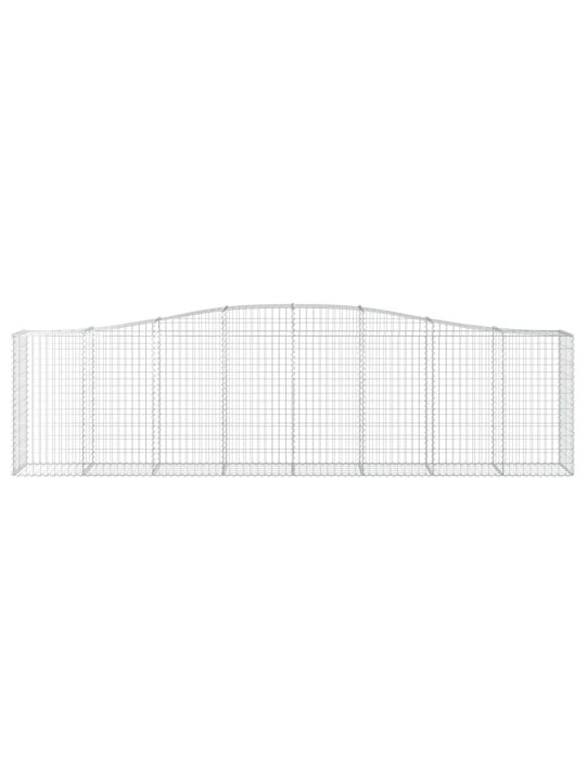 Klenuté gabionové koše 6 ks 400x50x100/120cm pozinkované železo