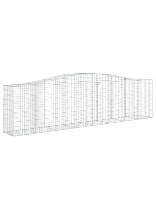 Klenuté gabionové koše 10ks 400x50x100/120cm pozinkované železo