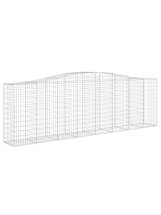 Klenuté gabionové koše 3 ks 400x50x120/140cm pozinkované železo