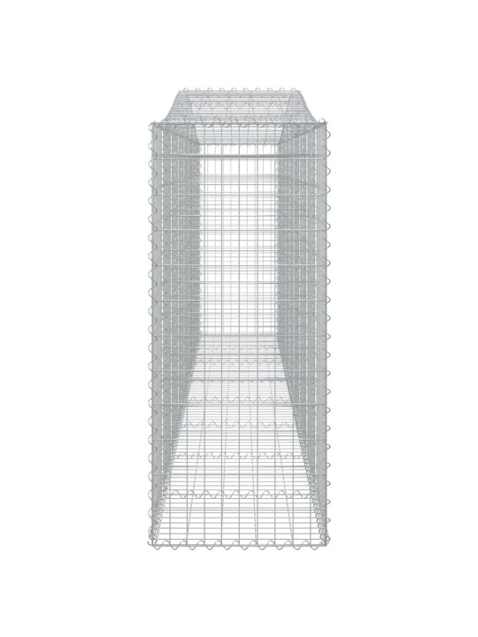 Klenuté gabionové koše 4 ks 400x50x120/140cm pozinkované železo