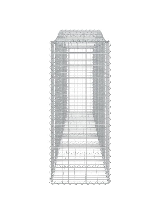 Klenuté gabionové koše 6 ks 400x50x120/140cm pozinkované železo