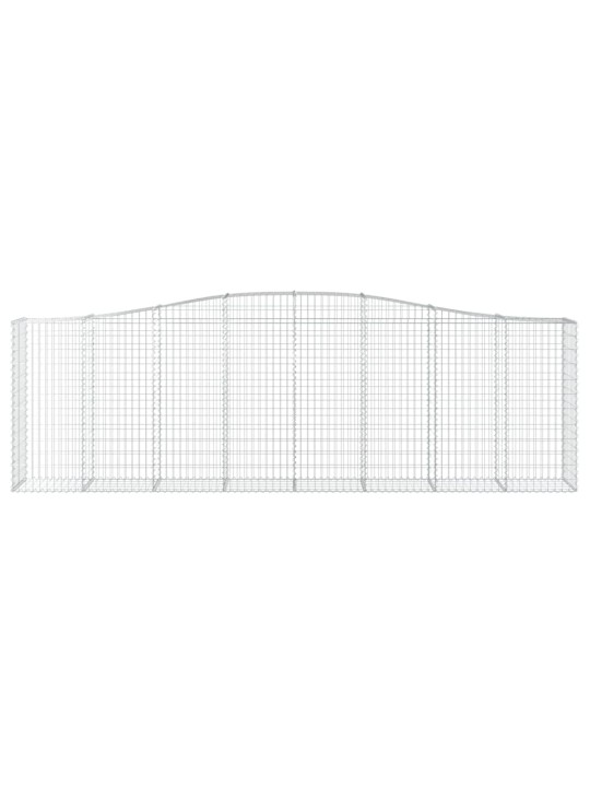 Klenuté gabionové koše 7 ks 400x50x120/140cm pozinkované železo