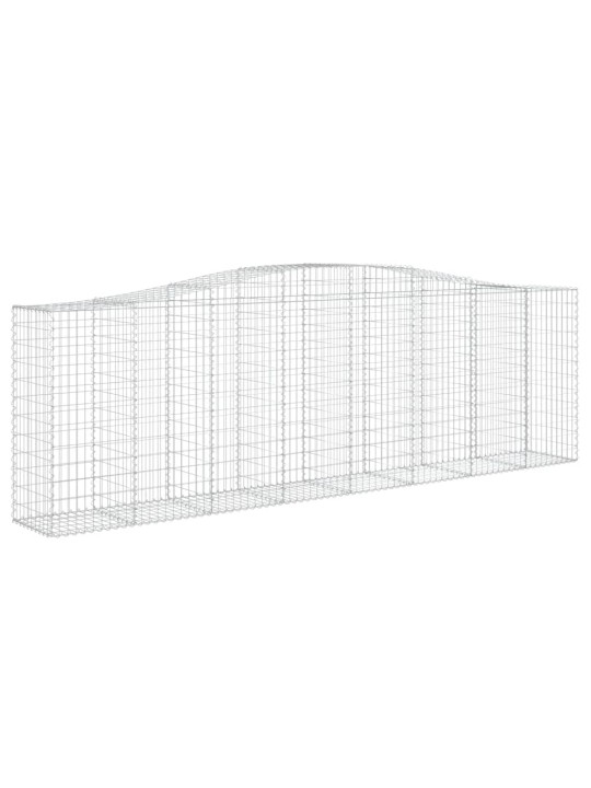 Klenuté gabionové koše 10ks 400x50x120/140cm pozinkované železo