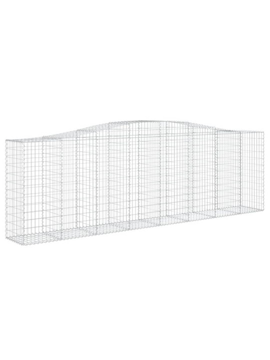 Klenuté gabionové koše 15ks 400x50x120/140cm pozinkované železo