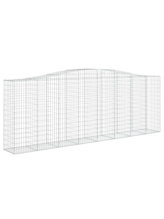 Klenuté gabionové koše 6 ks 400x50x140/160cm pozinkované železo