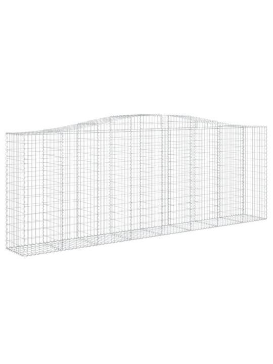 Klenuté gabionové koše 9 ks 400x50x140/160cm pozinkované železo