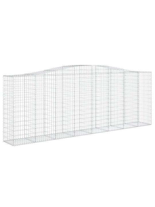 Klenuté gabionové koše 15ks 400x50x140/160cm pozinkované železo