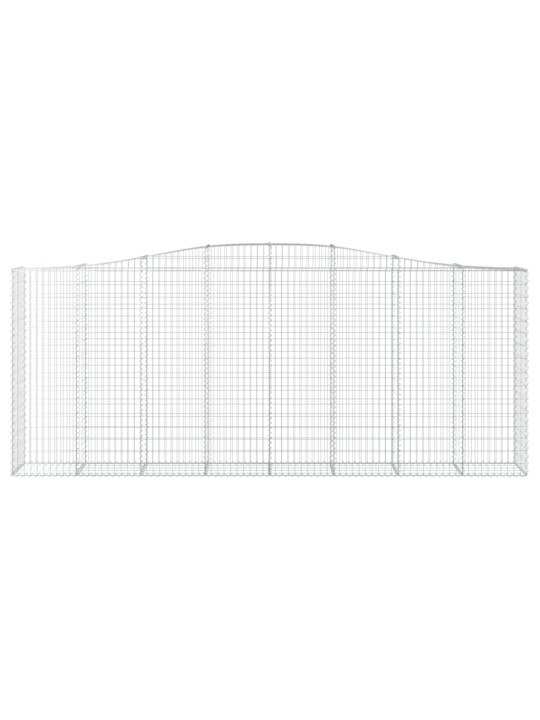 Klenuté gabionové koše 4 ks 400x50x160/180cm pozinkované železo