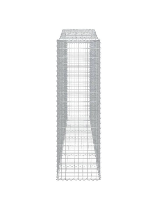 Klenuté gabionové koše 4 ks 400x50x160/180cm pozinkované železo