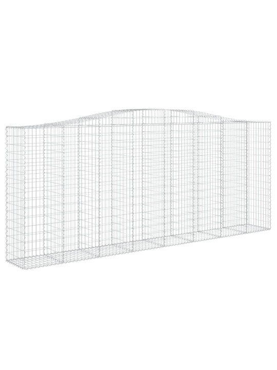 Klenuté gabionové koše 7 ks 400x50x160/180cm pozinkované železo