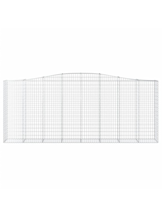 Klenuté gabionové koše 7 ks 400x50x160/180cm pozinkované železo