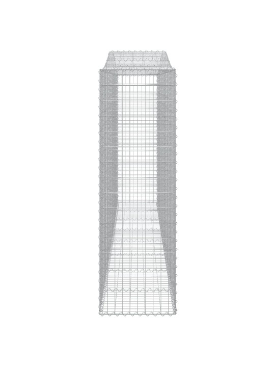 Klenuté gabionové koše 7 ks 400x50x160/180cm pozinkované železo