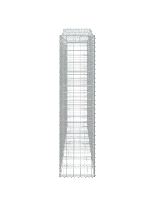 Klenuté gabionové koše 4 ks 400x50x200/220cm pozinkované železo