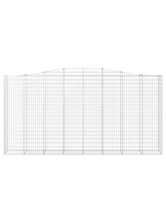 Klenuté gabionové koše 5 ks 400x50x200/220cm pozinkované železo