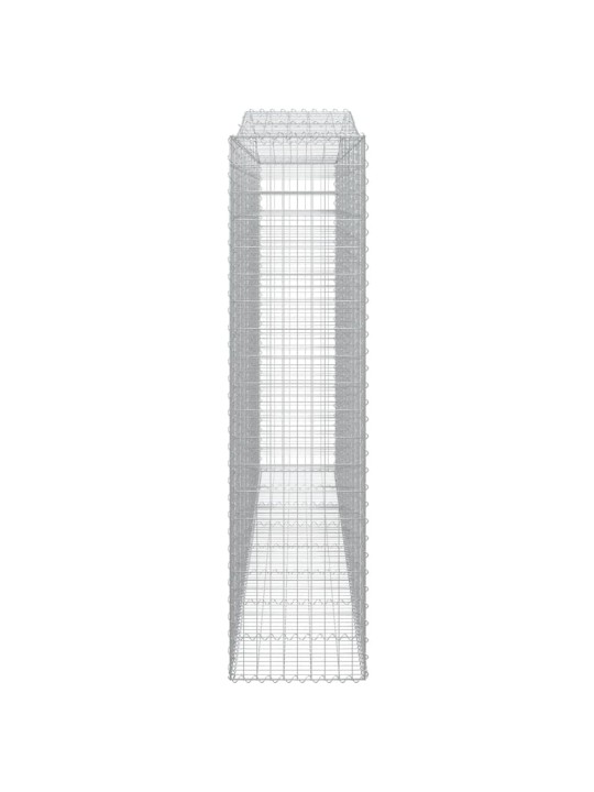 Klenuté gabionové koše 7 ks 400x50x200/220cm pozinkované železo