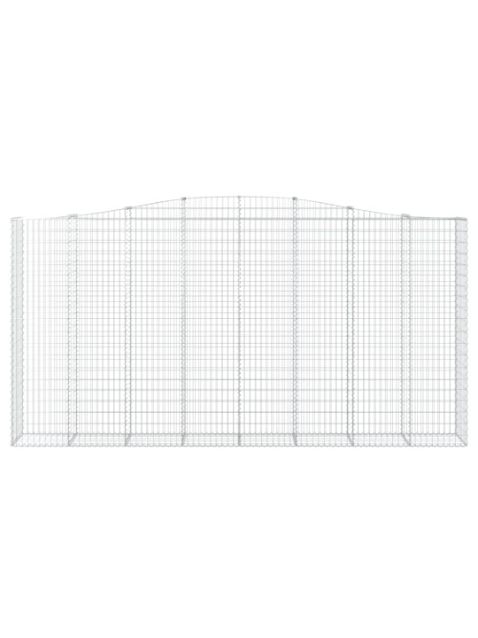 Klenuté gabionové koše 10ks 400x50x200/220cm pozinkované železo