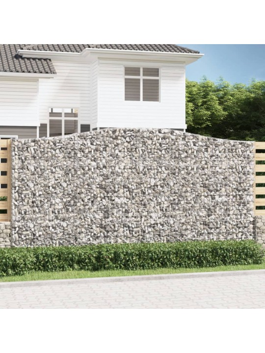 Klenuté gabionové koše 10ks 400x50x200/220cm pozinkované železo