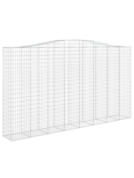 Klenuté gabionové koše 2 ks 400x50x220/240cm pozinkované železo