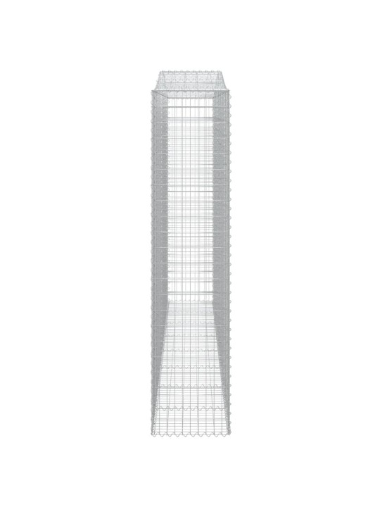 Klenuté gabionové koše 5 ks 400x50x220/240cm pozinkované železo