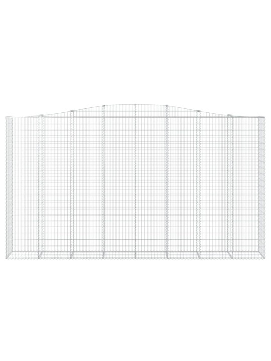 Klenuté gabionové koše 10ks 400x50x220/240cm pozinkované železo