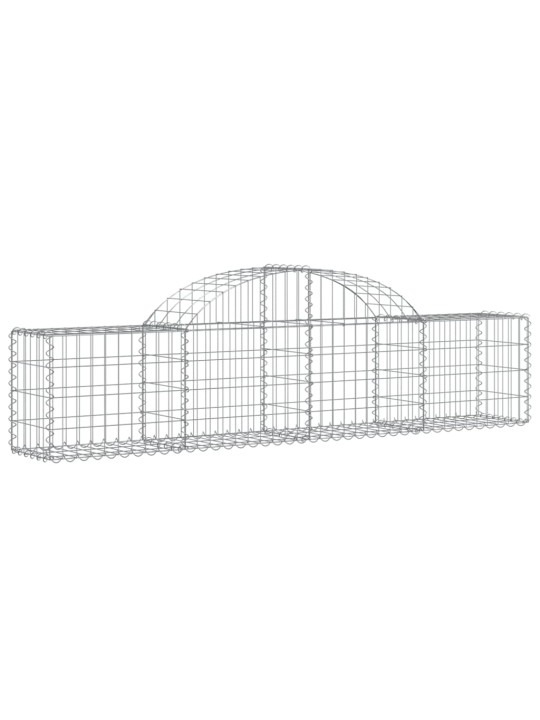 Klenuté gabionové koše 5 ks 200x30x40/60 cm pozinkované železo