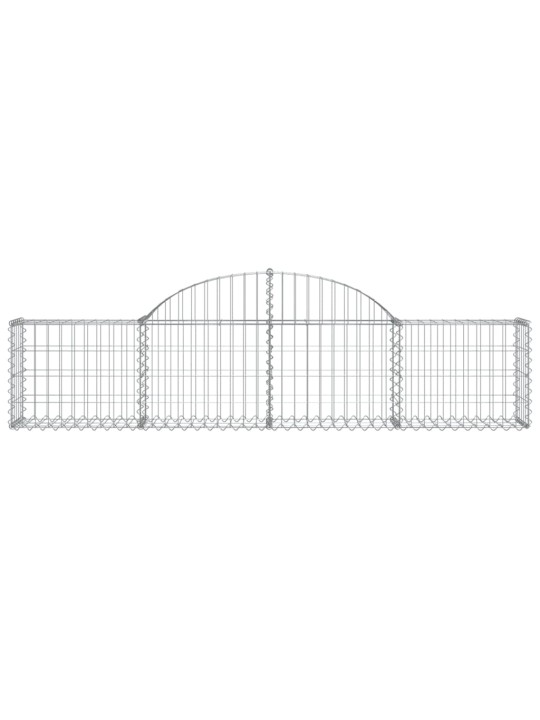 Klenuté gabionové koše 5 ks 200x30x40/60 cm pozinkované železo