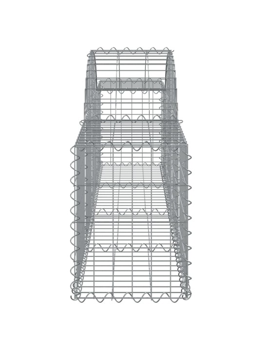 Klenuté gabionové koše 5 ks 200x30x40/60 cm pozinkované železo