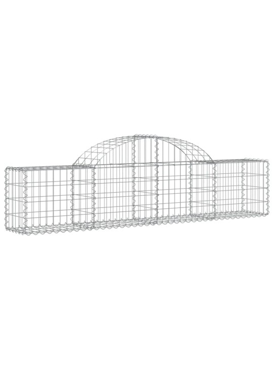 Klenuté gabionové koše 8 ks 200x30x40/60 cm pozinkované železo